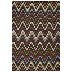 Mouzi Brown and Multi 6 ft. 6 in. x 9 ft. 6 in. Area Rug