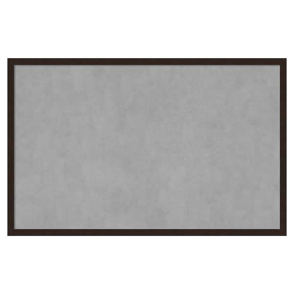 Amanti Art Carlisle Espresso Narrow 33 in. x 21 in. Framed Magnetic Board