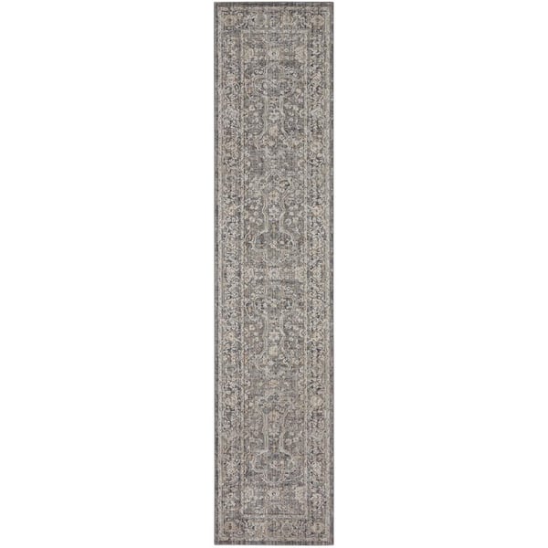Lynx Slate Multicolor 2 ft. x 12 ft. All-over design Transitional Runner Area Rug