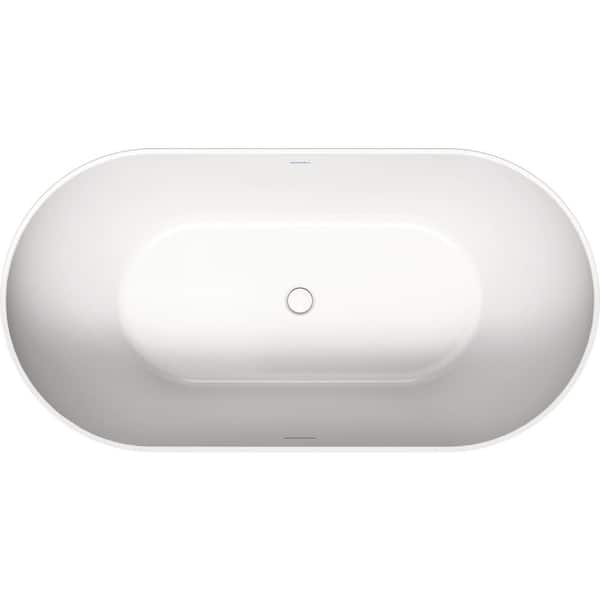 Duravit 58.25 in. Acrylic Flatbottom Bathtub in White