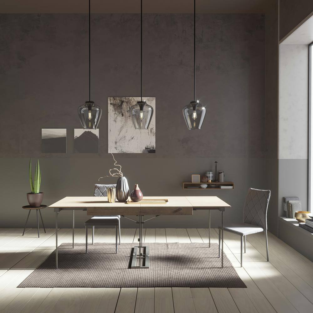 Hunter Vidria Matte Black 12" LED Teardrop Pendant Light