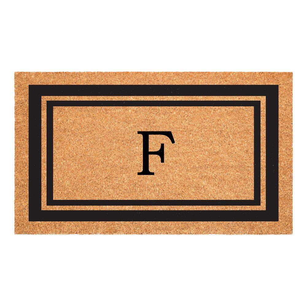Black Border Door Mat 24 in. x 36 in. Monogram F Door Mat price history on PriceWatchPro