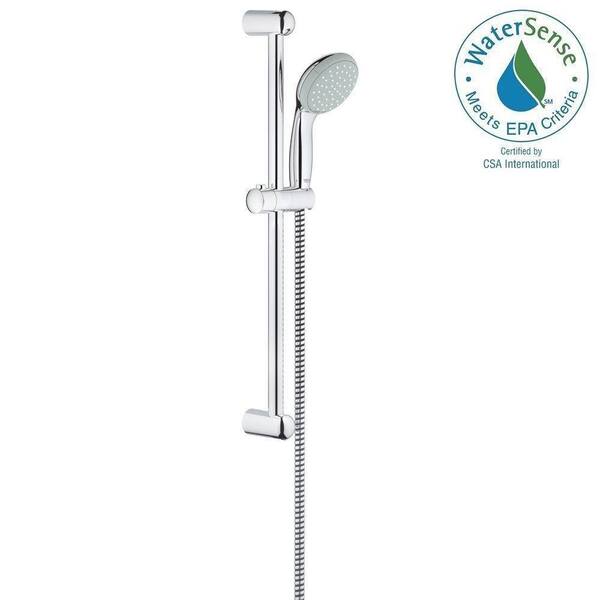 GROHE New Tempesta 2-Spray Hand Shower in StarLight Chrome with Shower Bar