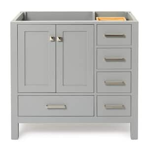 Cambridge 36 in. W x 21.5 in. D x 34.5 in. H Freestanding Bath Vanity Cabinet Only in Grey