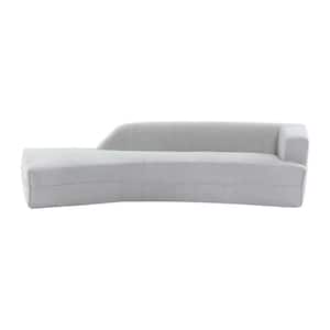 109.4 in. W Modern Square Arm Fabric Curved 3-Seater Sectional Sofa in Gray
