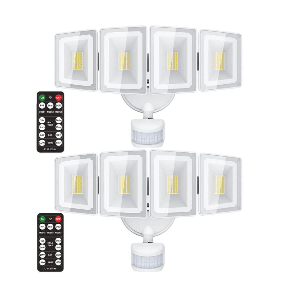 100 Watt Equivalent 10000 Lumen 270 Degree White Motion Sensing Dusk to Dawn LED Flood Light 2 Pack price history on PriceWatchPro