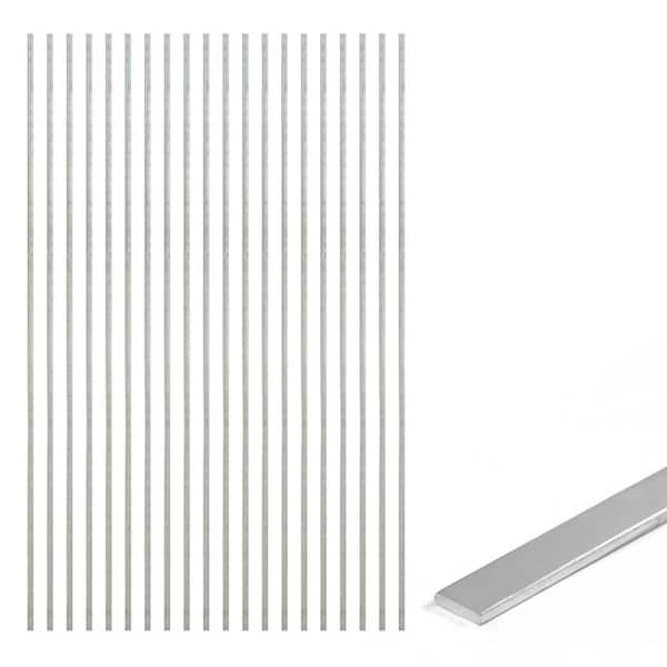60 in. Chain Link Fence Silver Galvanized Steel Flat Tension Bar (Pack of 20)
