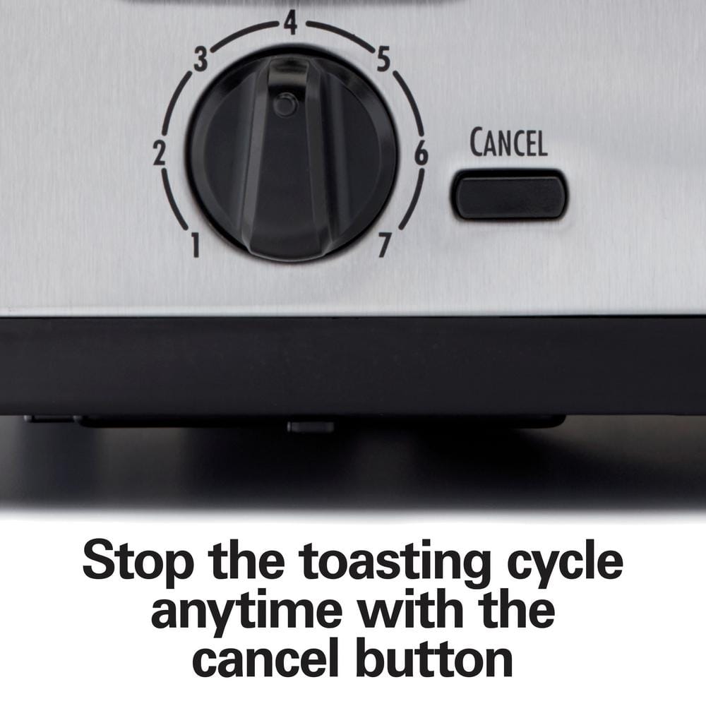 Hamilton Beach Brushed Stainless Steel 4-Slice Toaster with Wide Slots