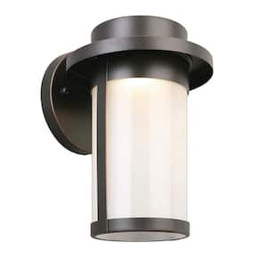 Longmont Oil Rubbed Bronze Integrated LED Outdoor Wall Lantern Sconce