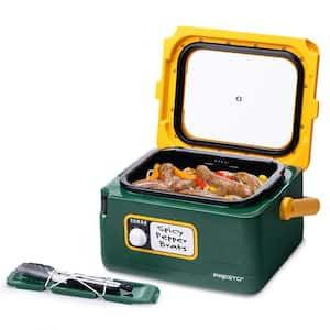 GameDay 8-Quart Nomad Traveling Slow Cooker Green-Yellow