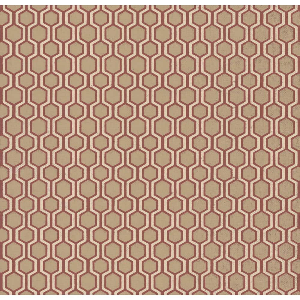 York Wallcoverings Ronald Redding Red Bee Sweet Paper Unpasted Matte Wallpaper 27 in. x 27 ft