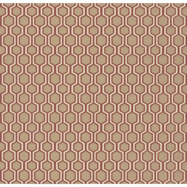 Ronald Redding Red Bee Sweet Paper Unpasted Matte Wallpaper 27 in. x 27 ft.