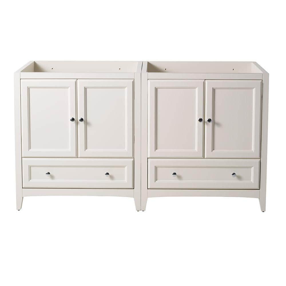 Antique White 71" Freestanding Double Sink Vanity Base