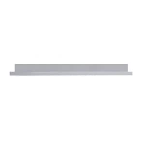 35.5 in. W x 9 in. D x 3.5 in. H Grey Oversized Picture Ledge With Raised Edge MDF Floating Deep Wall Shelf
