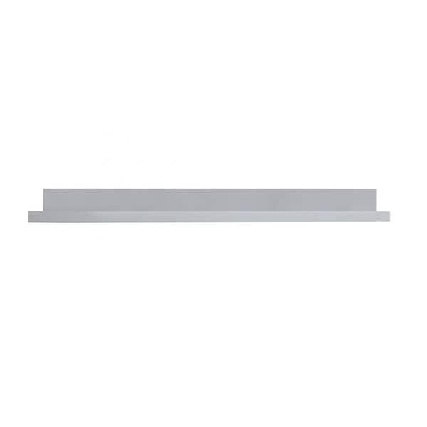 inPlace 35.5 in. W x 9 in. D x 3.5 in. H Grey Oversized Picture Ledge With Raised Edge MDF Floating Deep Wall Shelf