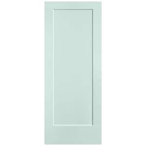 32 in. x 80 in. 1-Panel Lincoln Park Single Bore Solid Core Sea Glass Molded Composite Interior Door Slab