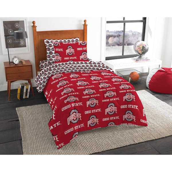 THE NORTHWEST GROUP NCAA Multi-Color Rotary Ohio State 5-Piece Twin Bed in Bag Set