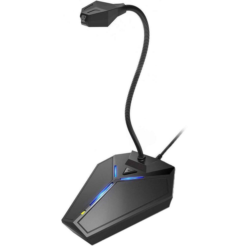 USB Computer Microphone Desktop Condenser Mic in Black Plug and Play Omnidirectional with LED Mute Button price history on PriceWatchPro