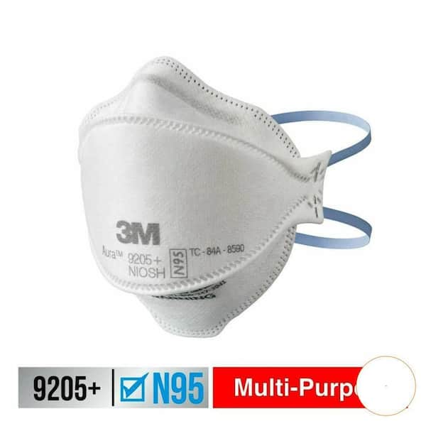 9205 N95 Aura Particulate Disposable Respirator, Foldable (100-Pack)