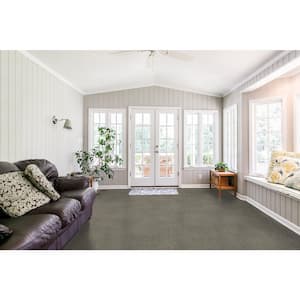 Bradmore II - Reveal - Gray 60 oz. SD Polyester Texture Installed Carpet