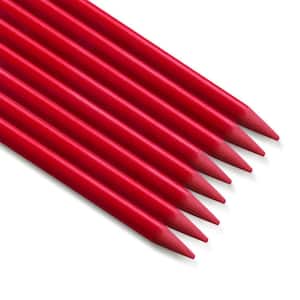Garden Stakes 5 ft. for Climbing Plants Supports Pole Rust-Free Plant Sticks Fence Post (100-Pack), Red