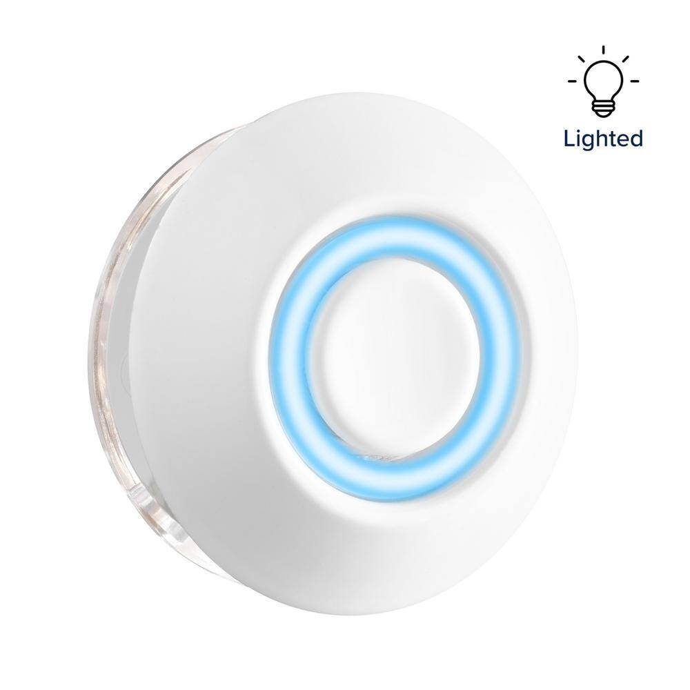 White LED Lighted Recessed Pushbutton Doorbell