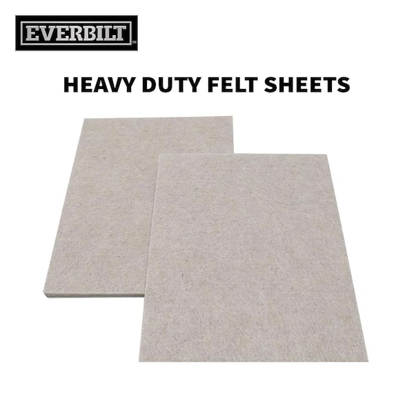 Everbilt 4 1/4 in. x 6 in. Beige Rectangular Felt Heavy Duty Self Adhesive Furniture Sheet( 2-Pack)