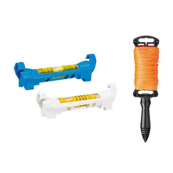 Empire 5-5/8 in. Line Levels Set with 250 ft. Orange Twisted Line with Reel (3-Piece)