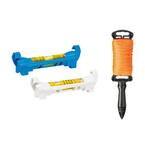 5-5/8 in. Line Levels Set with 250 ft. Orange Twisted Line with Reel (3-Piece)