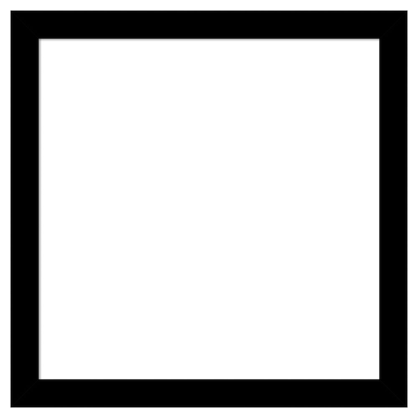 Amanti Art Basic Black Narrow 27 in. x 27 in. Wood Framed Dry Erase Magnetic Memo Board