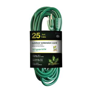 25 ft. 16/3 Heavy Duty Extension Cord, Green
