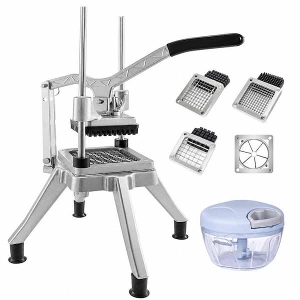 Stainless Steel Professional Food Dicer with 6-Wedge and 4 Interchangeable Blades for Vegetables and Fruits
