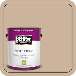 1 gal. #PPU4-07 Mushroom Bisque Eggshell Enamel Low Odor Interior Paint & Primer