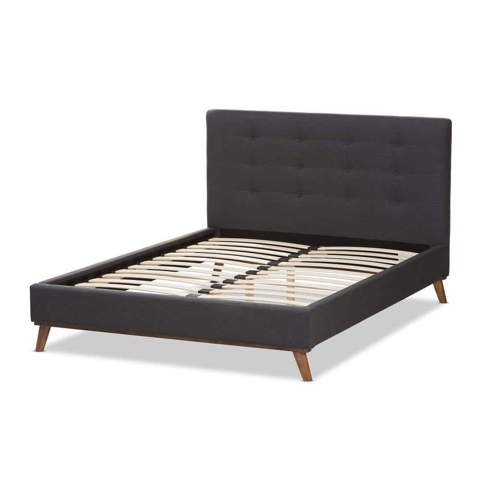 Baxton Studio Valencia Dark Gray Queen Platform Bed 28862 7835 HD