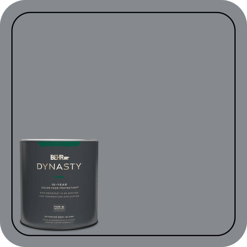 BEHR DYNASTY 1 qt. #PPU26-21 Overcast Semi-Gloss Enamel Exterior Stain ...