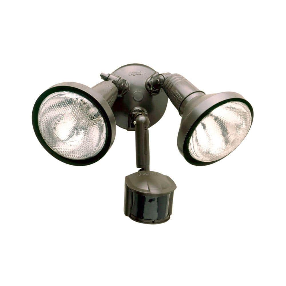 All-Pro 180-Degree Bronze Motion Activated Sensor Outdoor Security Flood  Light with Lamp Cover MS185R The Home Depot