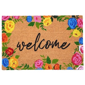 Colorful Roses Welcome Doormat 17" x 29"