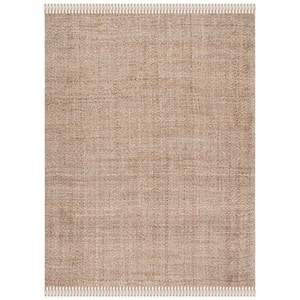 Natural Fiber Gray/Beige 9 ft. x 12 ft. Woven Thread Area Rug