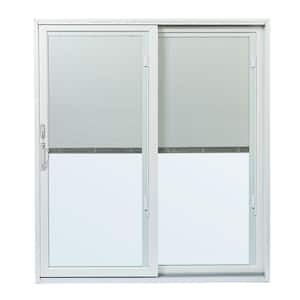 70-1/2 in.x79-1/2 in. 200 Series Right-Hand Perma-Shield Gliding Patio Door w/ Built-In Blinds and Satin Nickel Hardware