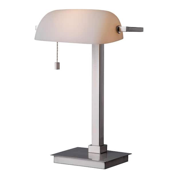 Unbranded Wall Street 16 in. Brushed Steel Desk Lamp