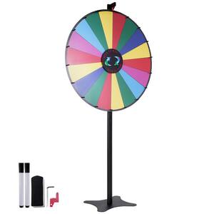 SKYSHALO 24 in. Spinning Prize Wheel, 14 Slots Spinning Wheel with ...