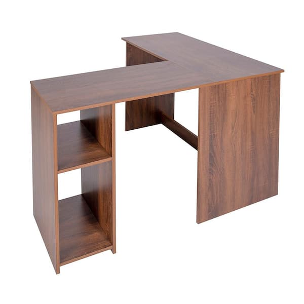 light brown corner desk