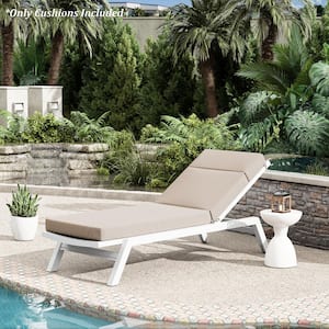 71 in. x 21 in. x 4 in. Outdoor Water-Resistant Replacement Chaise Lounge Seat Cushion Sand