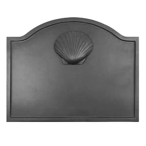 19.5 in. L Black Traditional Small Shell Design Fireback