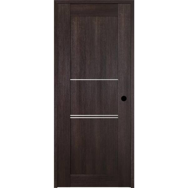 Belldinni 24 in. x 80 in. Vona 07 3H Left-Hand Veralinga Oak Textured Solid Core Wood Single Prehung Interior Door
