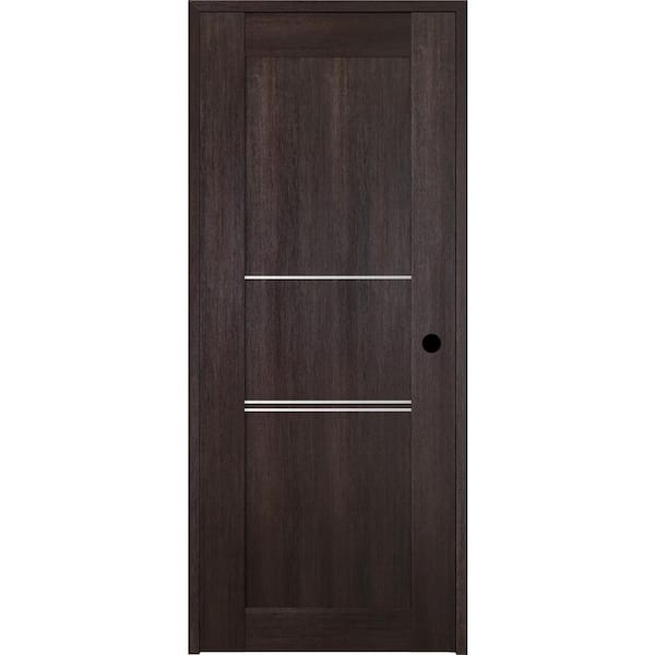 Belldinni 30 in. x 80 in. Vona 07 3H Left-Hand Veralinga Oak Textured Solid Core Wood Single Prehung Interior Door