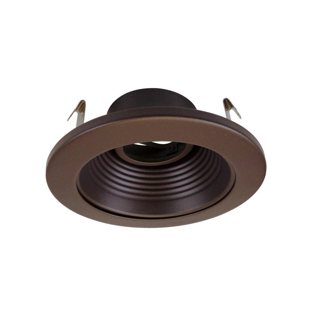 4-Inch Oil-Rubbed Bronze Recessed Baffle Trim
