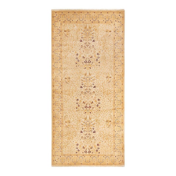 Solo Rugs Mogul One-of-a-Kind Traditional Ivory 5 ft. x 10 ft. 7 in. Oriental Area Rug