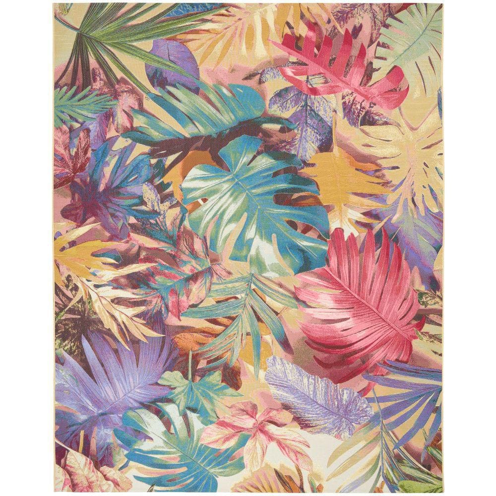 Color Splash Multicolor 9 ft. x 12 ft. Palmette Contemporary Area Rug price history on PriceWatchPro