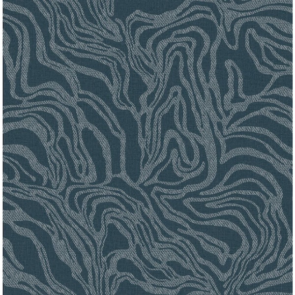Massar Teal Modern Marbled Wallpaper